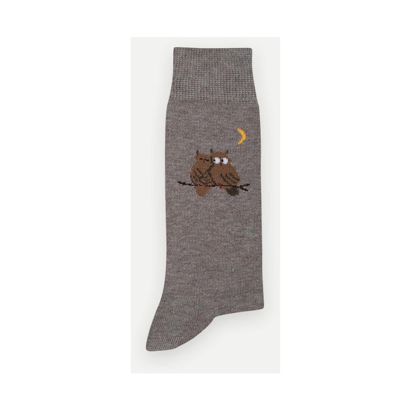 Chaussette Hiboux amoureux marque Pom de Pin Chaussette Hiboux amoureux marque Pom de Pin