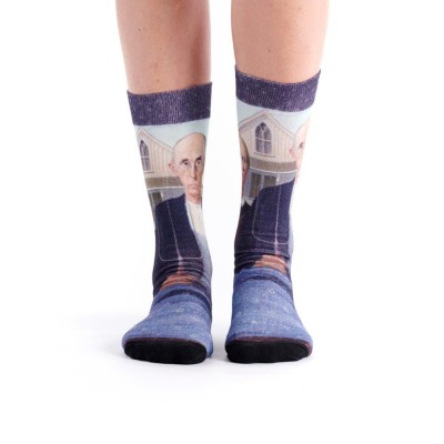 Chaussette imprimé American Gothic marque Ruban Rouge Desmazieres