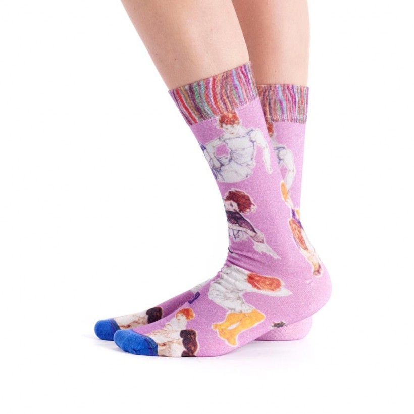 Chaussette imprimé Stocking marque Ruban Rouge Desmazieres Chaussette imprimé Stocking marque Ruban Rouge Desmazieres