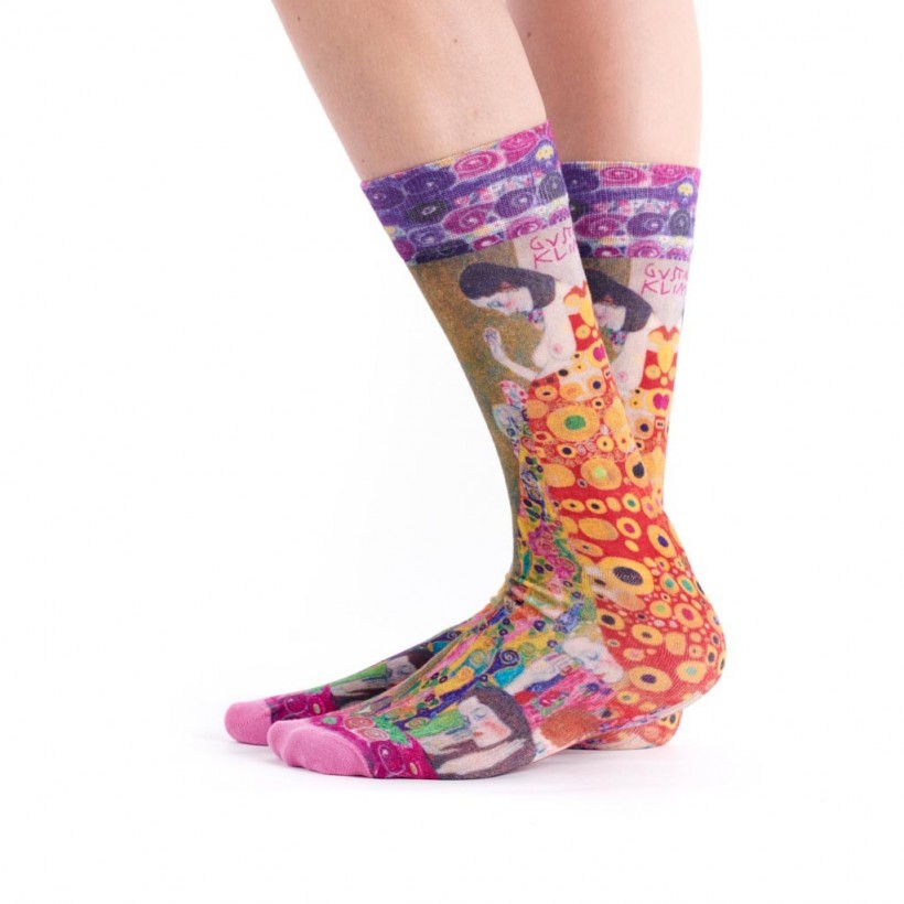 Chaussette imprimé l'espoir II de gustave klimt marque Ruban Rouge Desmazieres