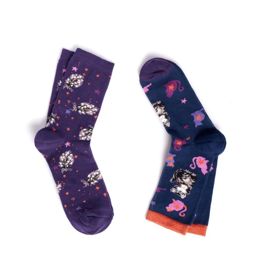 2 paires de chaussettes dans un pot de confiture Leda marque Ruban Rouge