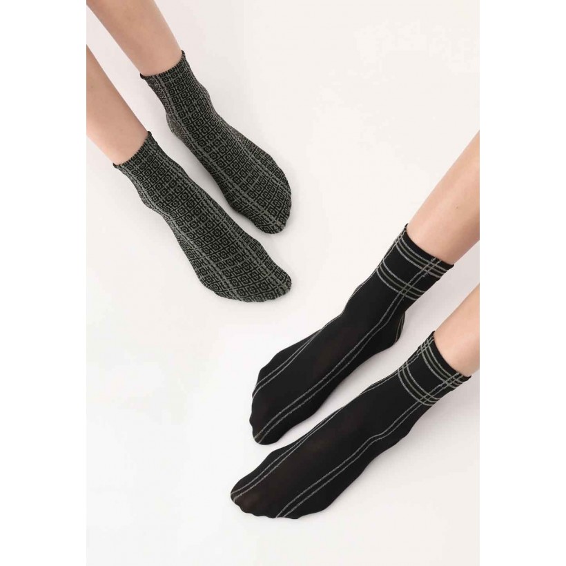 Lot de 2 paires de chaussettes Mix Up marque oroblu Lot de 2 paires de chaussettes Mix Up marque oroblu