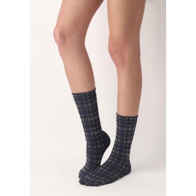 Chaussette opaque motif tartan marque oroblu