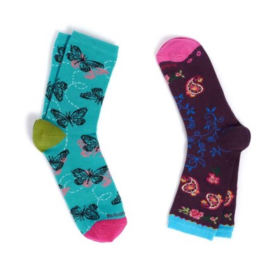 2 paires de chaussettes dans un pot de confiture marque Ruban Rouge