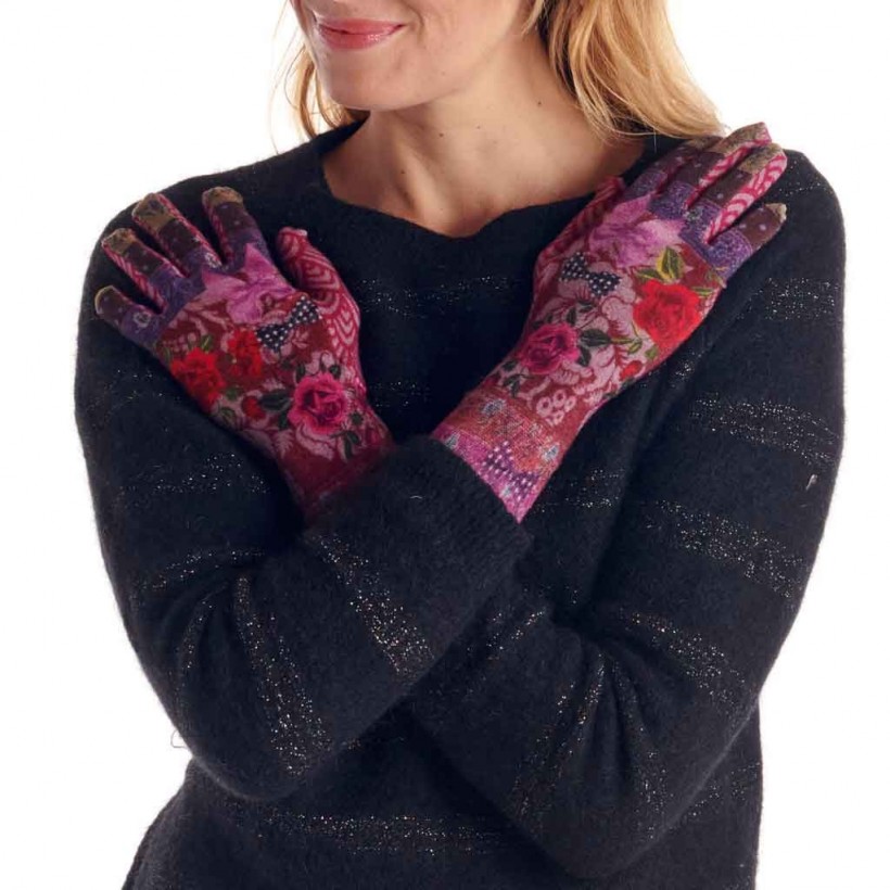 Gants imprimés bambou, Damas marque Dub & Drino Gants imprimés bambou, Damas marque Dub & Drino