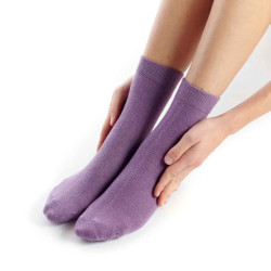 Chaussette parme cachemire femme marque Fil de Jour