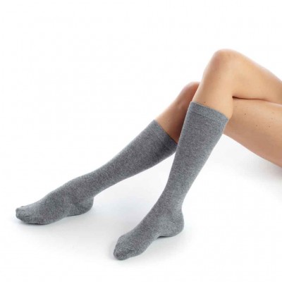 chaussettes laine cachemire LABONAL gris et anthracite