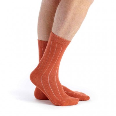 chaussettes cachemire rouille homme marque Fil de jour