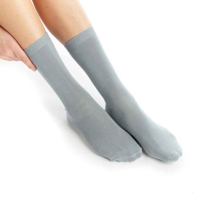 Chaussettes Bambou gris clair femme marque DUB Chaussettes Bambou gris clair femme marque DUB