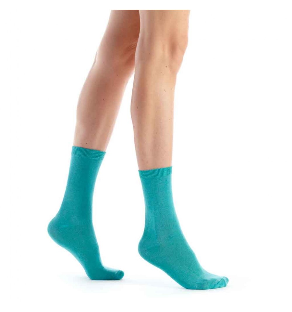 Chaussettes Bambou turquoise femme marque DUB Chaussettes Bambou turquoise femme marque DUB