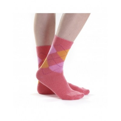 chaussette femme intarsia laine cachemire marque fil de joie