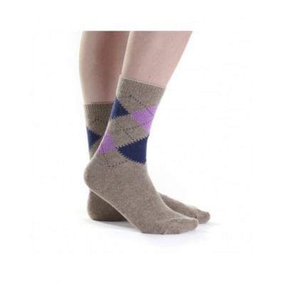 chaussette femme intarsia laine cachemire marque fil de joie