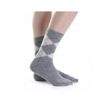 chaussette femme intarsia laine cachemire marque fil de joie