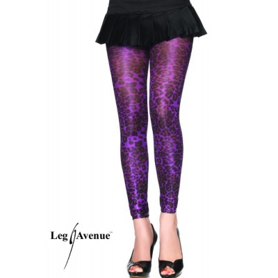 Leggings Léopard mauve