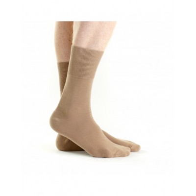 Chaussette non comprimante coton bio beige marque DUB