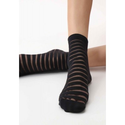 lot de 2 chaussettes à section noir/blanc marque OROBLU