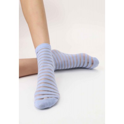 lot 2 chaussettes à section blanc/ciel maruque oroblu