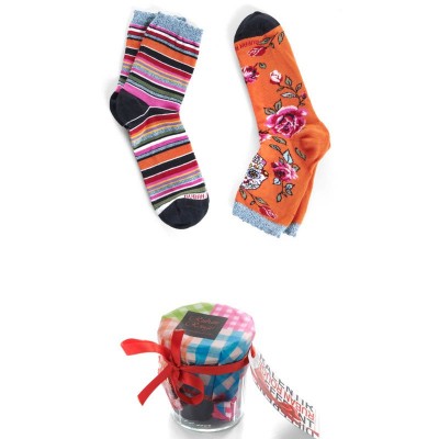 Duo de Chaussettes en Saveur marque Ruban rouge
