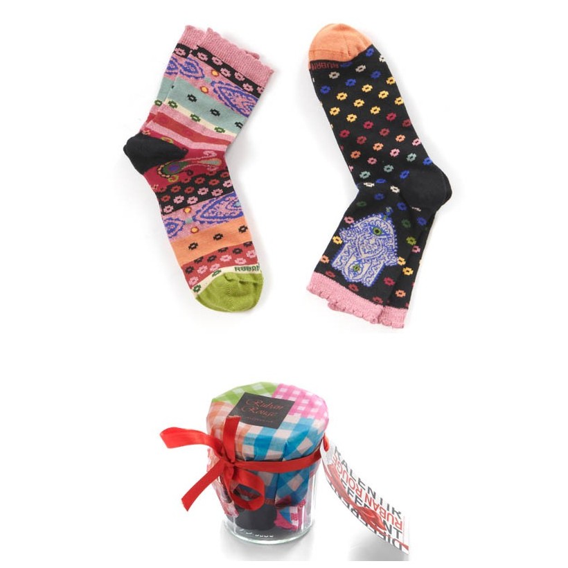 Confiture en Duo de chaussettes marque Ruban Rouge Confiture en Duo de chaussettes marque Ruban Rouge