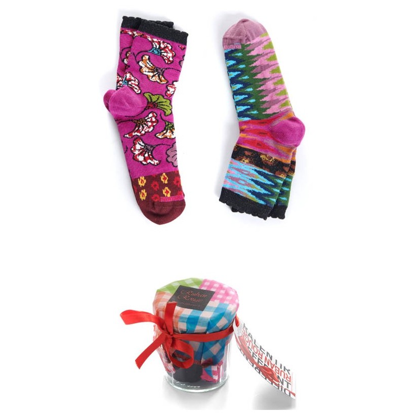 Chaussettes Confites en Cadeau marque Ruban rouge Chaussettes Confites en Cadeau marque Ruban rouge