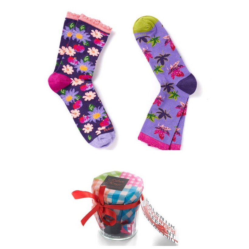 Duo de Chaussettes Savoureuses marque Ruban Rouge Duo de Chaussettes Savoureuses marque Ruban Rouge