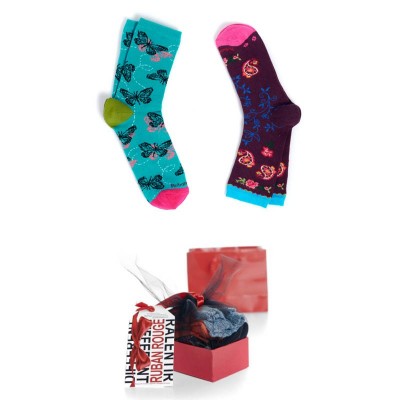 Lot-Cadeau de Chaussettes en Double marque Ruban rouge