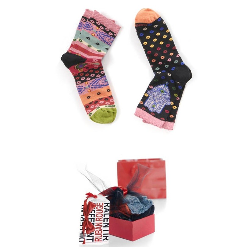 Coffret Duo Chaussettes Surprise marque Ruban Rouge Coffret Duo Chaussettes Surprise marque Ruban Rouge