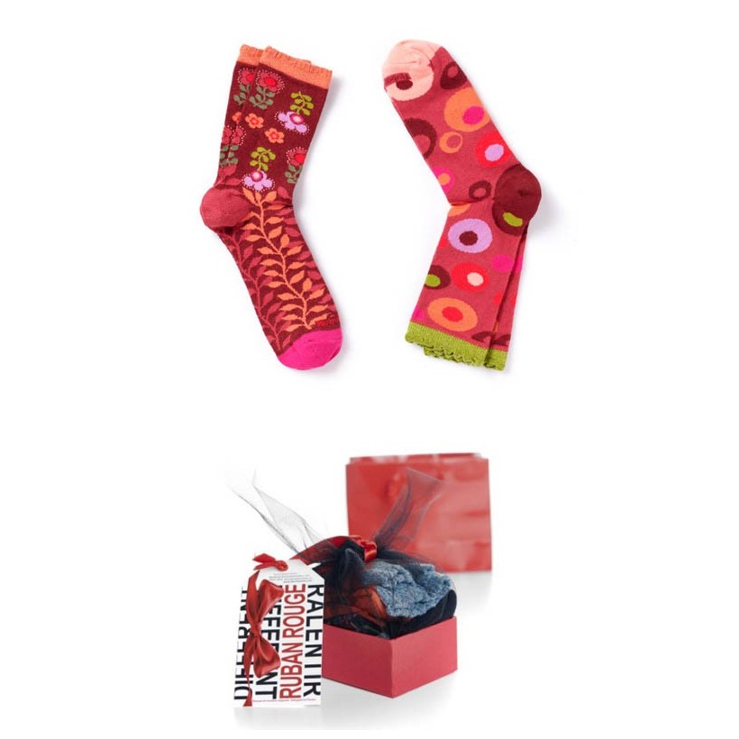 Précieux Duo de Chaussettes Pop-Pop marque Ruban-Rouge