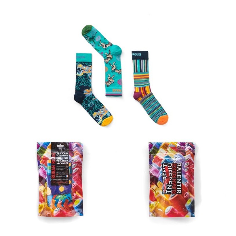 3 paires de chaussettes homme Japon marque Ruban rouge