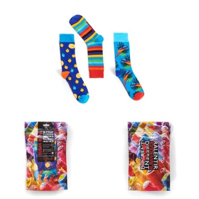 3 paires de chaussettes homme multi-color marque Ruban Rouge