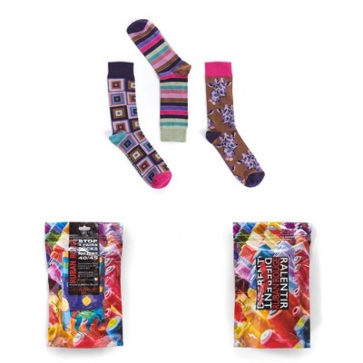 3 paires de chaussettes homme Girafe marque Ruban Rouge