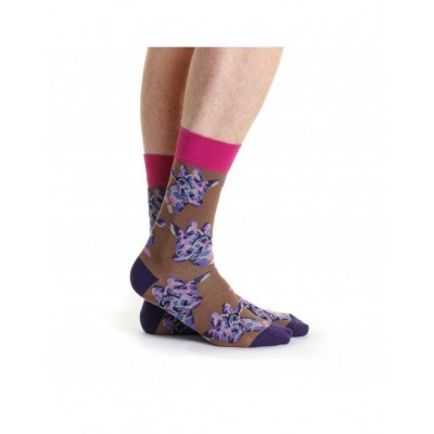 3 paires de chaussettes homme Girafe marque Ruban Rouge