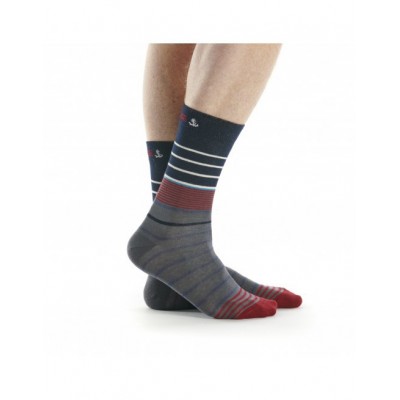 lot deux chaussettes rayures homme Hendaye marque Ruban Rouge