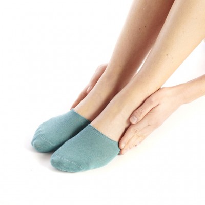 Ballerine coton bio turquoise marque Fil de Jour