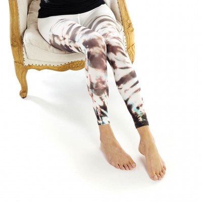 Leggings Tye & Dye marron femme marque Dub & Drino