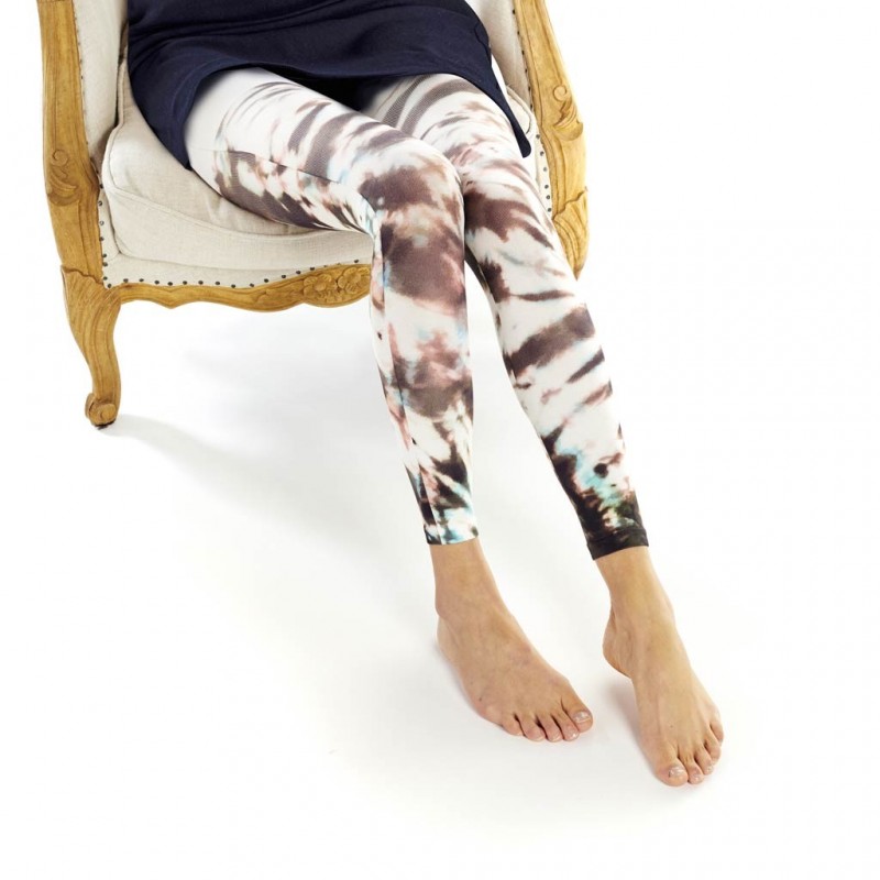 Leggings Tye & Dye marron femme marque Dub & Drino