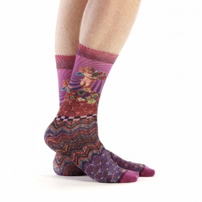 La chaussette genoux imprimés skieurs, Smartwool