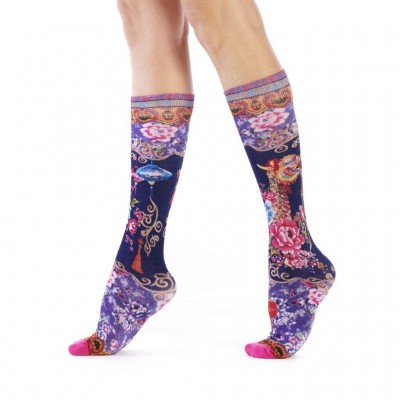 Mi-bas imprimé bambou chinoiserie marque Dub & Drino