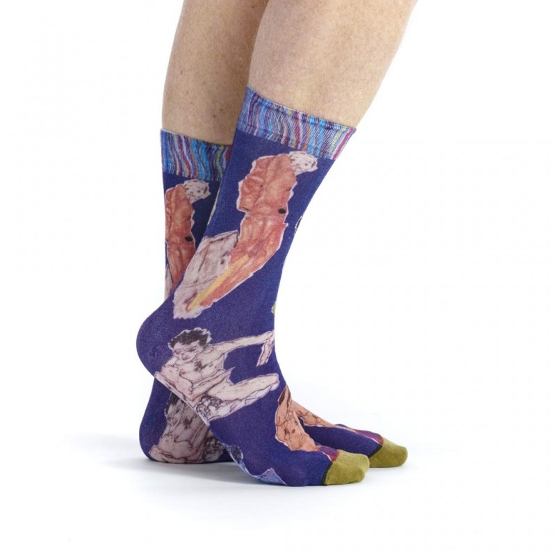 Chaussette PORTRAITS de EGON SCHIELE marque Ruban Rouge