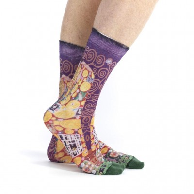 Chaussette LE BAISER de GUSTAVE KLIMT marque Ruban Rouge