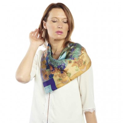 Foulard TOURNESOLS femme 70X70 marque Dub & Drino