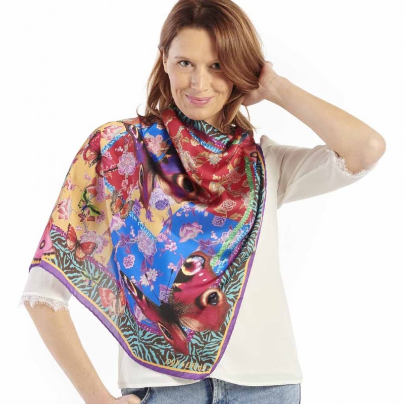 Foulard bucolique femme 70X70 marque Dub & Drino