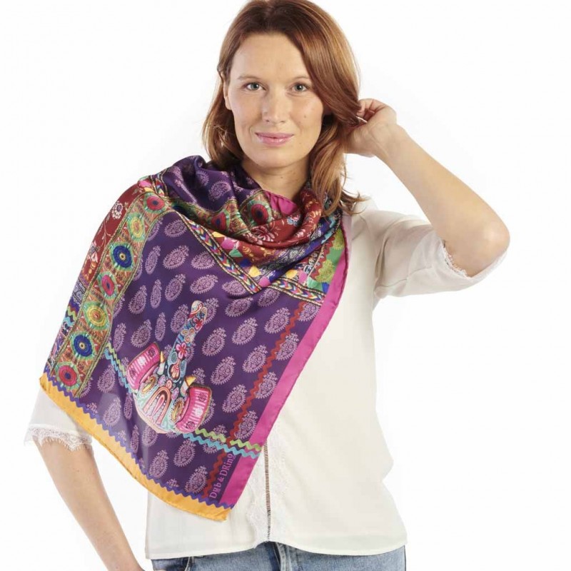 Foulard Radjasthan femme 70X70 marque Dub & Drino