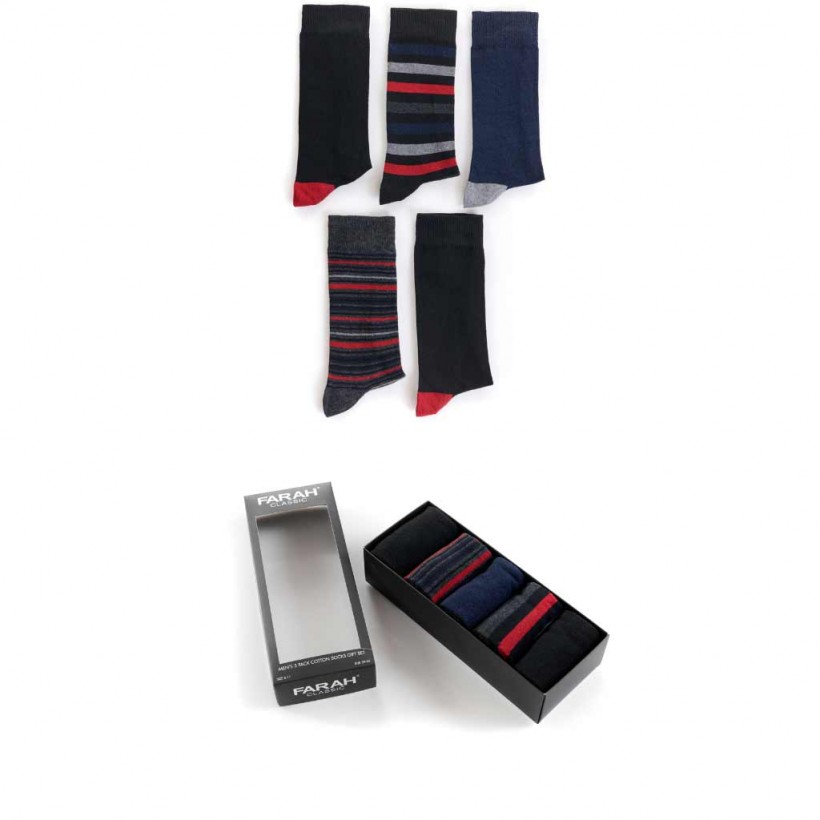 Boîte cadeau de 5 paires de chaussettes homme Boîte cadeau de 5 paires de chaussettes homme