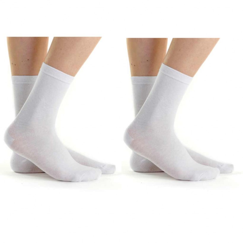 Lot de 3 paires de socquettes blanches en coton Homme