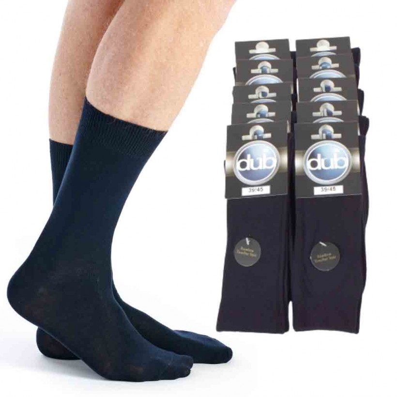 Chaussettes pour hommes épaisses doublées de tissu éponge fin noir 2 paires  43-46