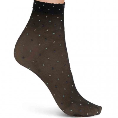 socquette noir points multicolore sanpellegrino