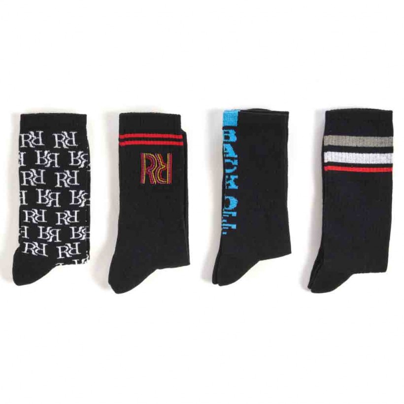 4 paires de chaussettes sport noires