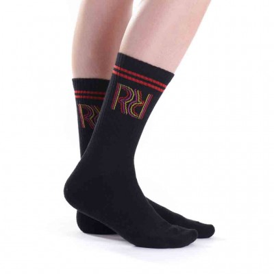 4 paires de chaussettes sport noires marque Ruban Rouge