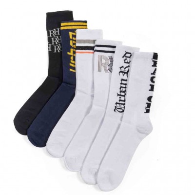 Lot de 6 Paires Socquettes Chaussettes Courtes Sport REDSKINS